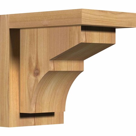 Ekena Millwork Monterey Smooth Corbel w/Backplate, Western Red Cedar, 5 1/2"W x 8"D x 8"H COR06X08X08MON01SWR
